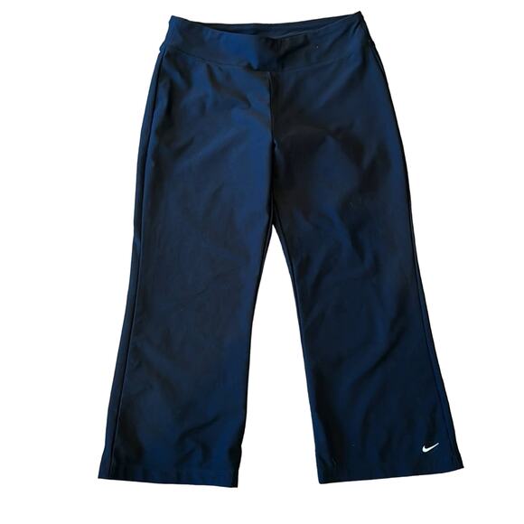 Bundle of 2 Nike Women's Mid Rise Straight Leg Leggings Capris Black Size M - Picture 2 of 14